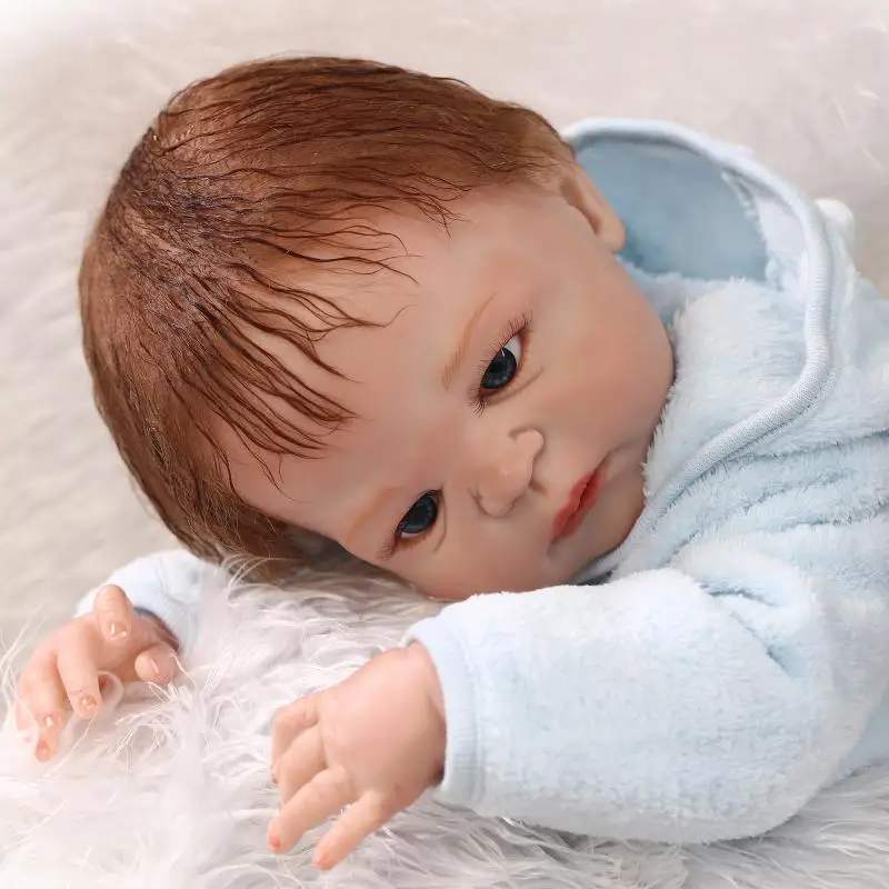 Силиконовая кукла Reborn boy Поддельные Детские куклы 23 дюйма для детей подарок bonecas