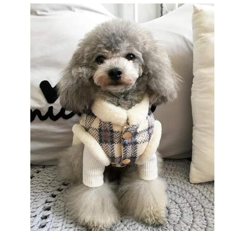 XXS-3XL Pet Coat Winter Clothing Warm Dog Clothes Vest Jacket Overalls For Small Dog Bichon Shih Tzu Puppy Clothes For Dogs 8452