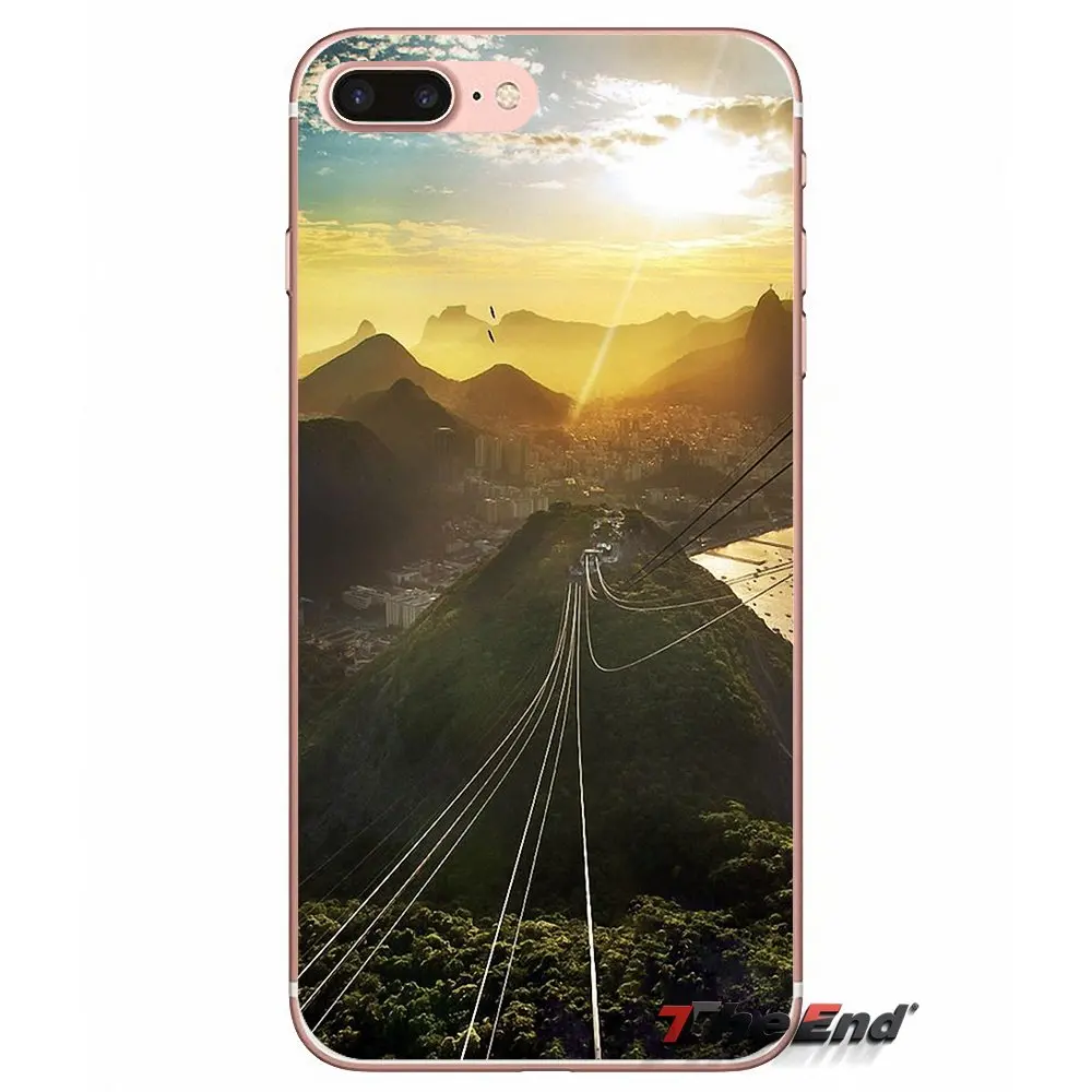 Бразилия Рио де статуи Иисуса Чехлы для iPhone X 4 4S 5 5S 5C SE 6 6S 7 8 Plus Samsung Galaxy J1 J3 J5 J7 A3 A5 2016