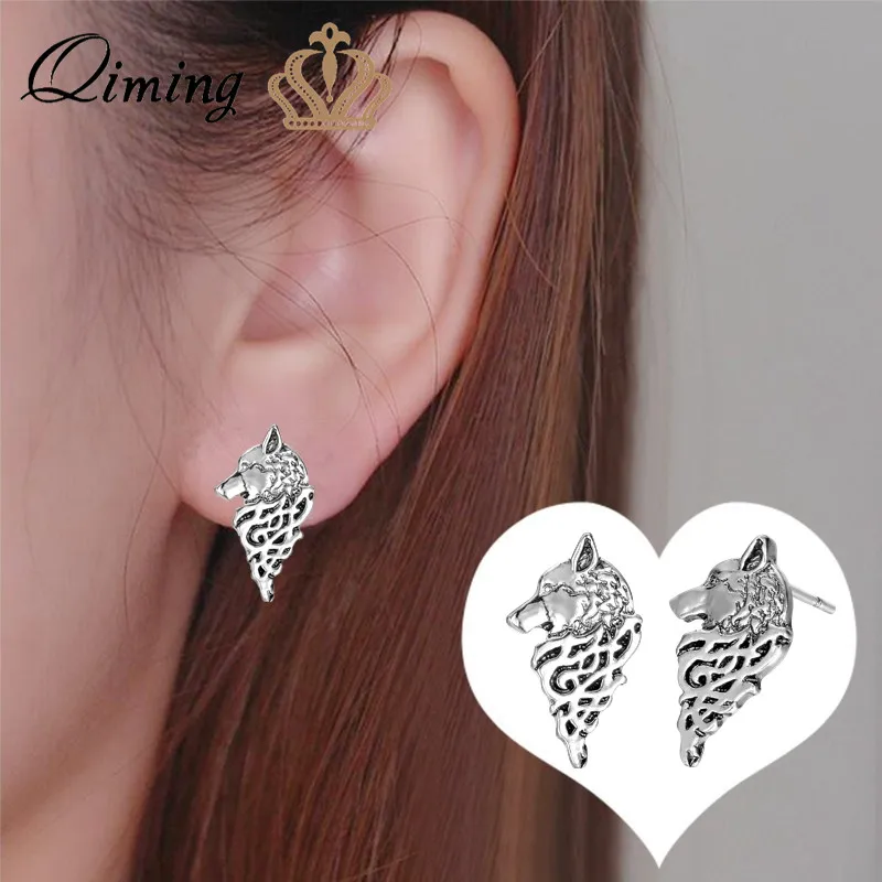 Серьги-гвоздики ручной работы в стиле викингов | Украшения и аксессуары