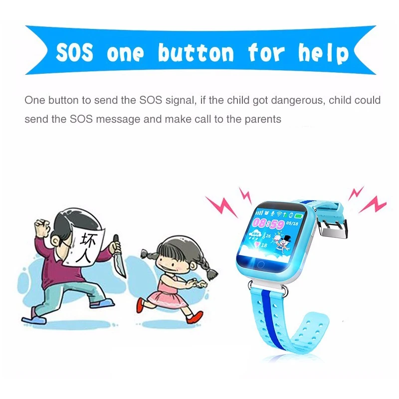 GPS Smart Watch Q750 Q100 детские часы с WiFi 1.54 дюймовый сенсорный экран soscall местоположение