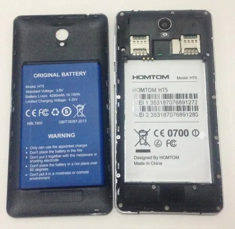 Оригинальный HT5 Батарея 4250mah 3 8 V Для Doogee HOMTOM 5 0 &quotдюймовый HD Android 1 4g FDD-LTE смартфон