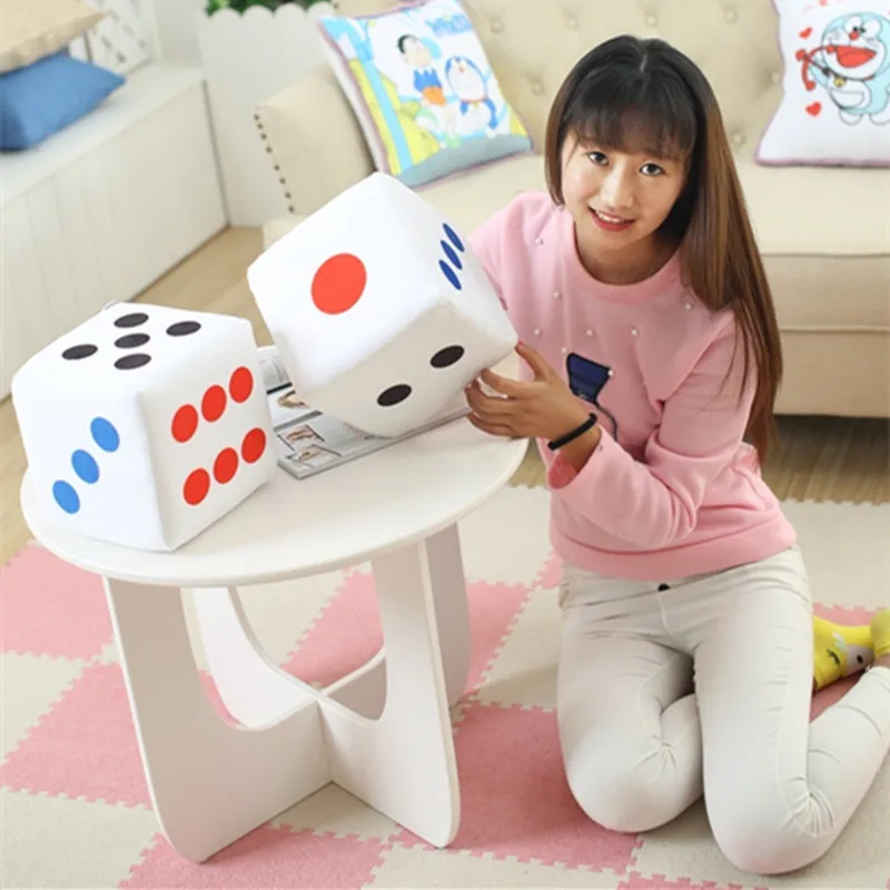 

20cm Creative Dice Cloth Doll Pillow Plush Toys Children Gift Activities Fun Games Dice Game Toys Gift for kids friend