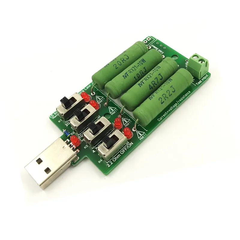 USB DC электронная нагрузка высокая мощность разряд резистор регулируемый 4 типа