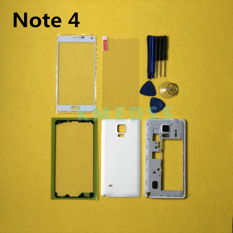 Чехол с полным корпусом для Samsung Galaxy Note 4 N910 N910F ЖК панель средняя рамка Крышка