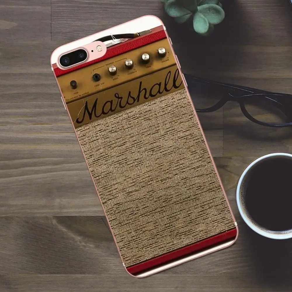 Bixedx Маршалл музыка Коробка мягкие чехлы Капа для Apple iPhone 4 4S 5 5C SE 6 6S 7 8 Plus X Galaxy A3 A5 J1