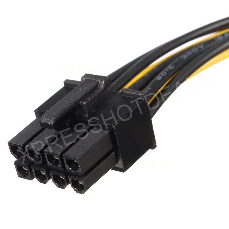 5 шт. двойной 4-контактный Molex IDE до 8-контактный PCI-E Express кабель питания для
