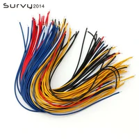 100pcslot tin plated breadboard jumper cable wire 20cm for arduino 5 colors flexible two ends pvc wire electronic