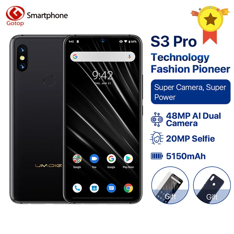 Оригинальный Umidigi S3 PRO керамический 6 ГБ 128 Helio P70 Android 9 0 4G мобильный телефон 3 &quotFHD +