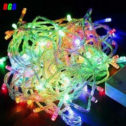 Multicolor Сказочный светодиодный шнур светильник на открытом воздухе Водонепроницаемый AC220V Праздничная гирлянда 10/20/30/50/100 м для рождественской вечеринки, Свадебная вечеринка Декор - Испускаемый цвет: Multicolor