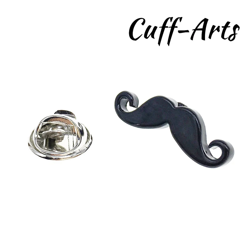 Cuffarts Vintage Pins High Quality Grandpa Black Curly Tipped Moustache Lapel Pin Brooches Men Fashion Accessories Gifts P10118 | Украшения