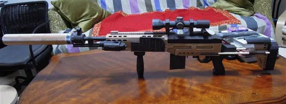 Бумажная модель пистолетов 1:1 масштаб 3D бумажная модель M14EMR штурмовая модель DIY бумажный продукт игрушки ручной работы