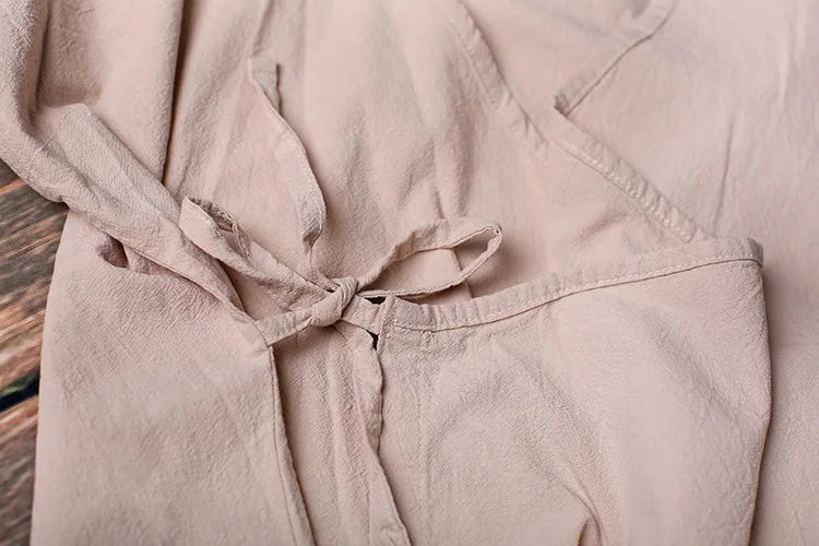 Блузка кимоно ORIGOODS женская летняя льняная с длинным рукавом|womens tops and blouses|kimono