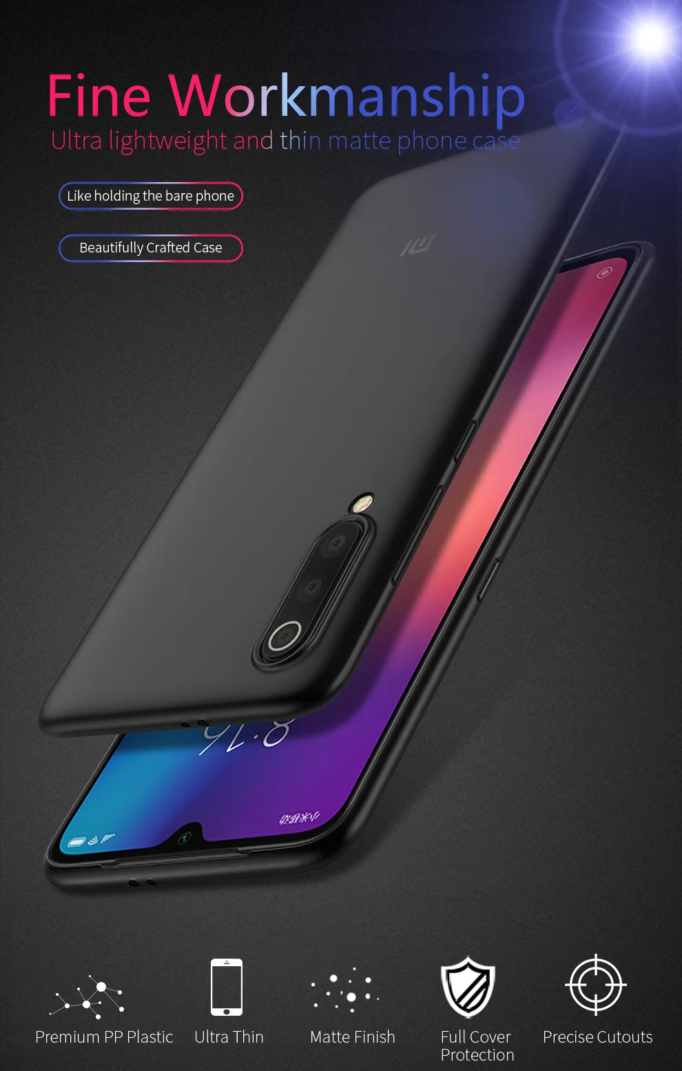 X-Level супер тонкий чехол s для Xiaomi mi 9 противоударный ультра тонкий жесткий PP защитный чехол для mi 9 прозрачный