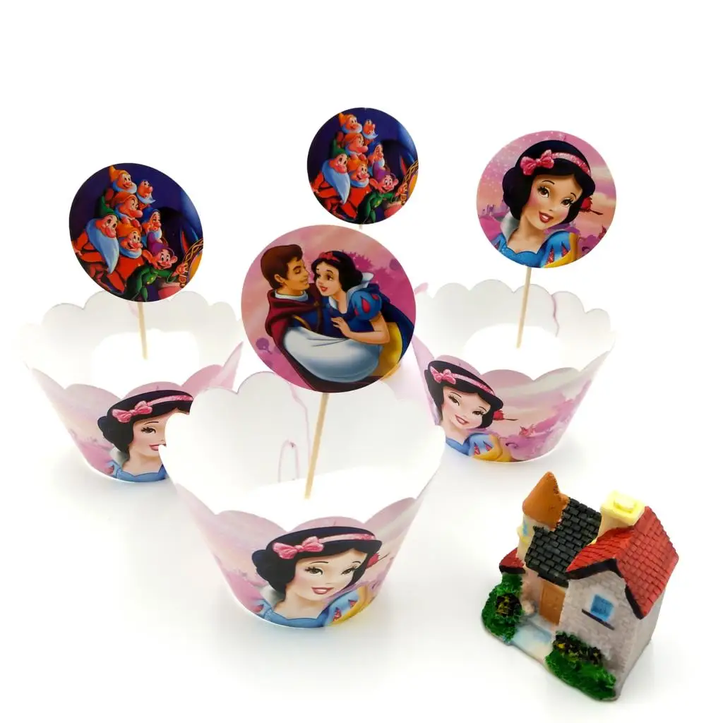 24 шт. высокое Белоснежное платье принцессы для торта вечерние принадлежности