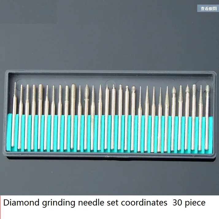 30 pcs/lot Electroplated Diamond Grinding Needle Sets Head DIY Tools Woodworking Machinery Free Shipping Russia