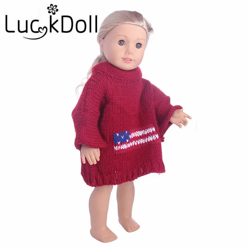 Свитер для куклы LUCKDOLL длинный с принтом 18 дюймов 43 см | Игрушки и хобби