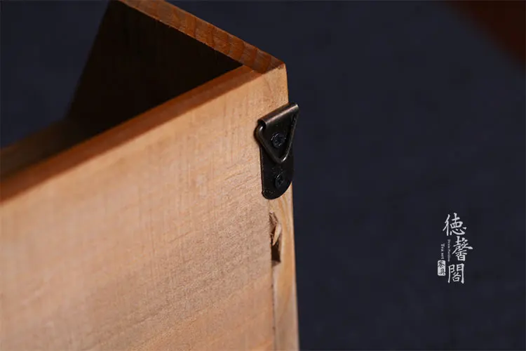 Деревянная двухслойная деревянная коробка для хранения настольная стойка