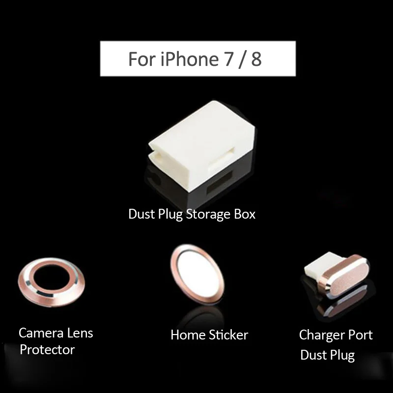 4 в 1 защитный набор для телефона iPhone 7 8 Plus Touch ID домашняя кнопка наклейка