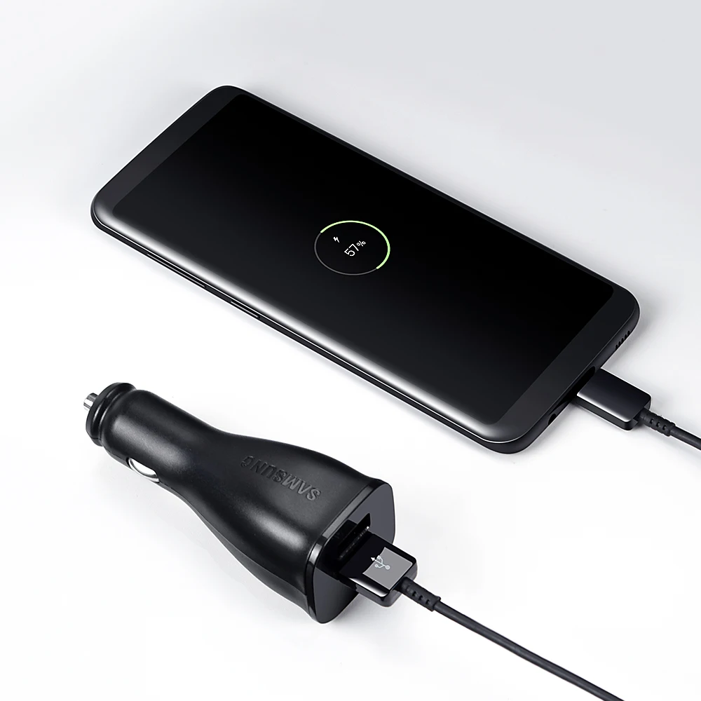 Оригинальный samsung быстро Dual USB Автомобильное Зарядное устройство для Galaxy S8 плюс