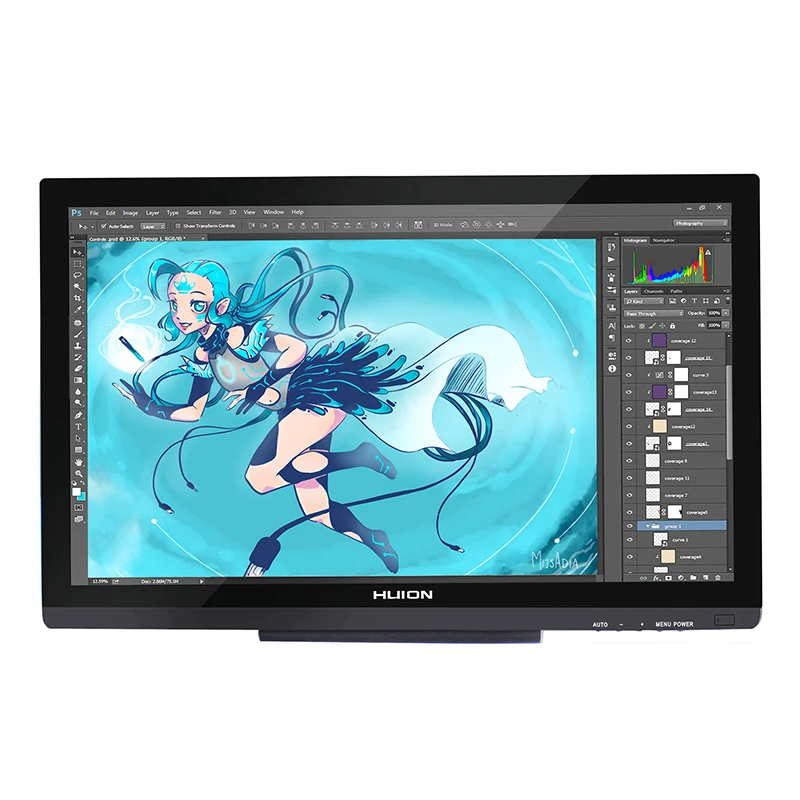 HUION, GT-220, V2, 21,5 Дюймов, цифровой Графический графический планшет, монитор, ips, HD ручка, планшет, монитор, 8192 уровней с подарками