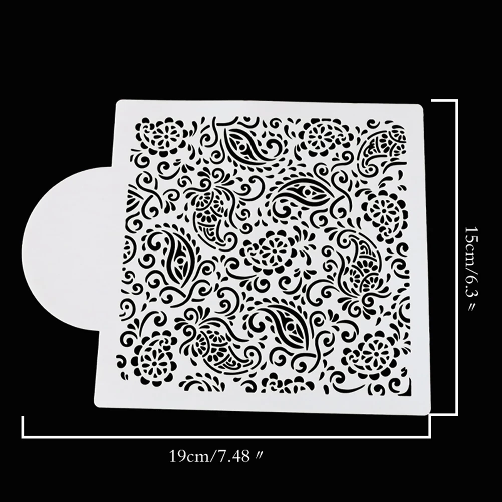 15x19 см трафарет для печенья и тортов украшение торта пластиковые Пейсли цветок