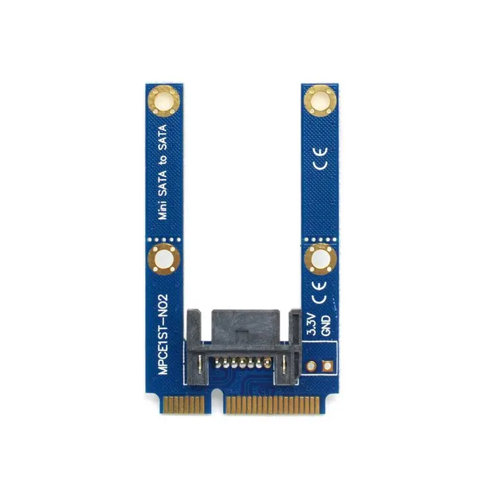 50 мм Mini PCI-E mSATA SSD к плоскому SATA 7-контактному жесткому диску PCBA удлинительный