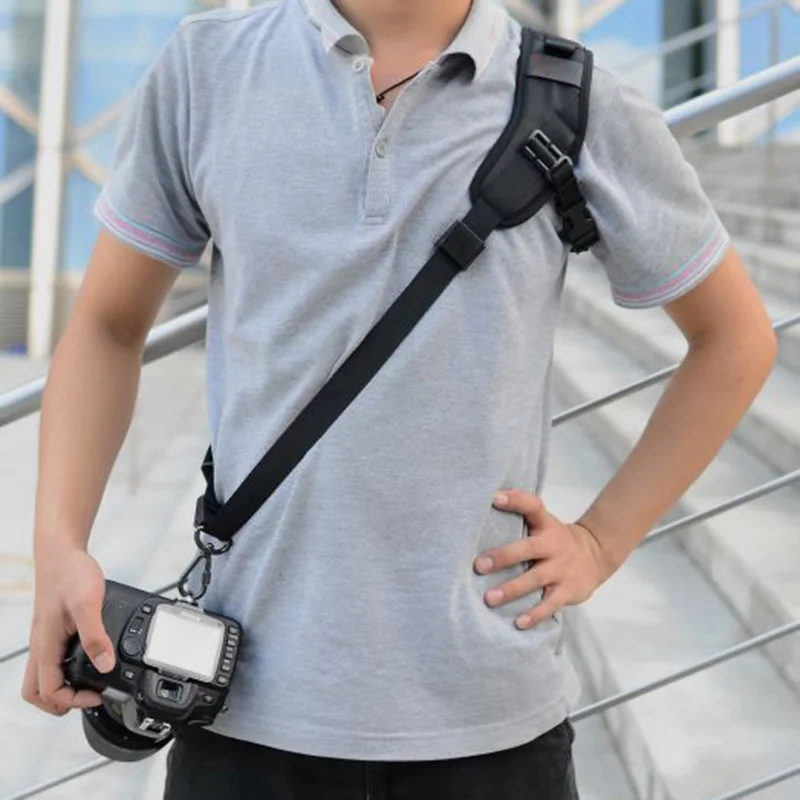 

Quick Rapid Single Shoulder Sling Belt Neck Strap Black Adjustable For Camera SLR DSLR UY8