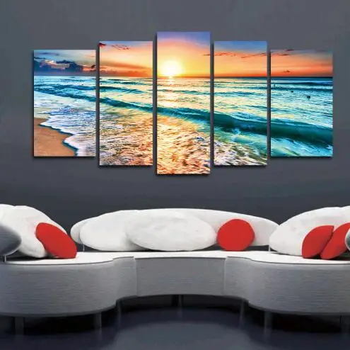 Солнце озеро пейзаж 5D рукоделие Алмазная мозаика живопись Гостиная Пейзаж