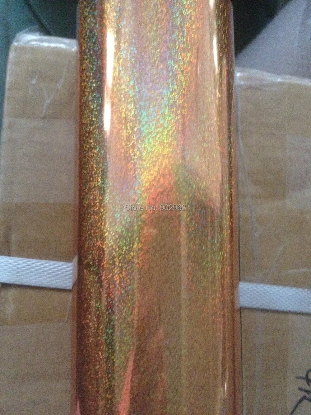 Holographic foil hot stamping foil gold color  A45 hot stamping on paper and plastic 64cm x 120m