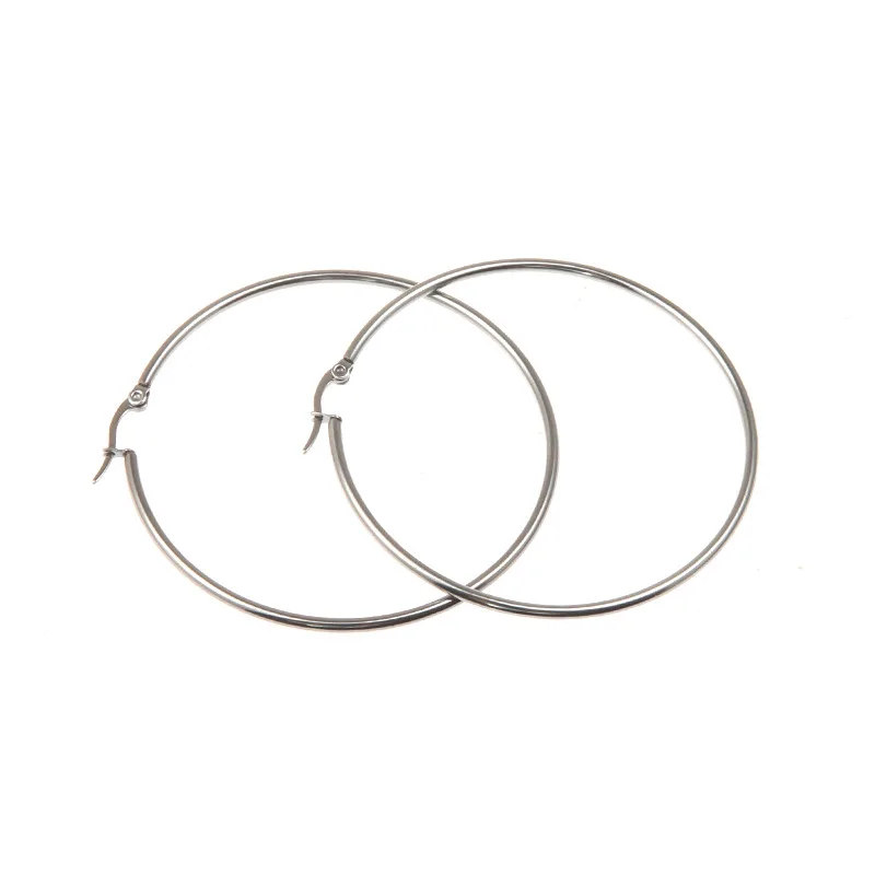 Женские круглые серьги кольца из нержавеющей стали|circle hoop earrings|hoop earrings for womenhoop |