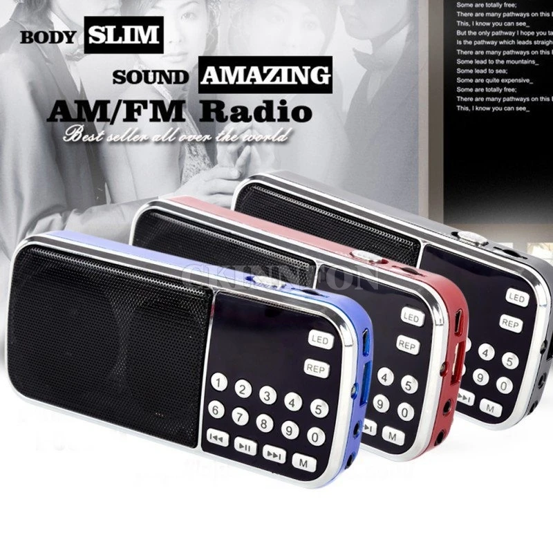 

20Pcs/Lot Portable Digital Stereo FM Mini Radio Speaker Music Player with TF Card USB AUX Input Sound Box