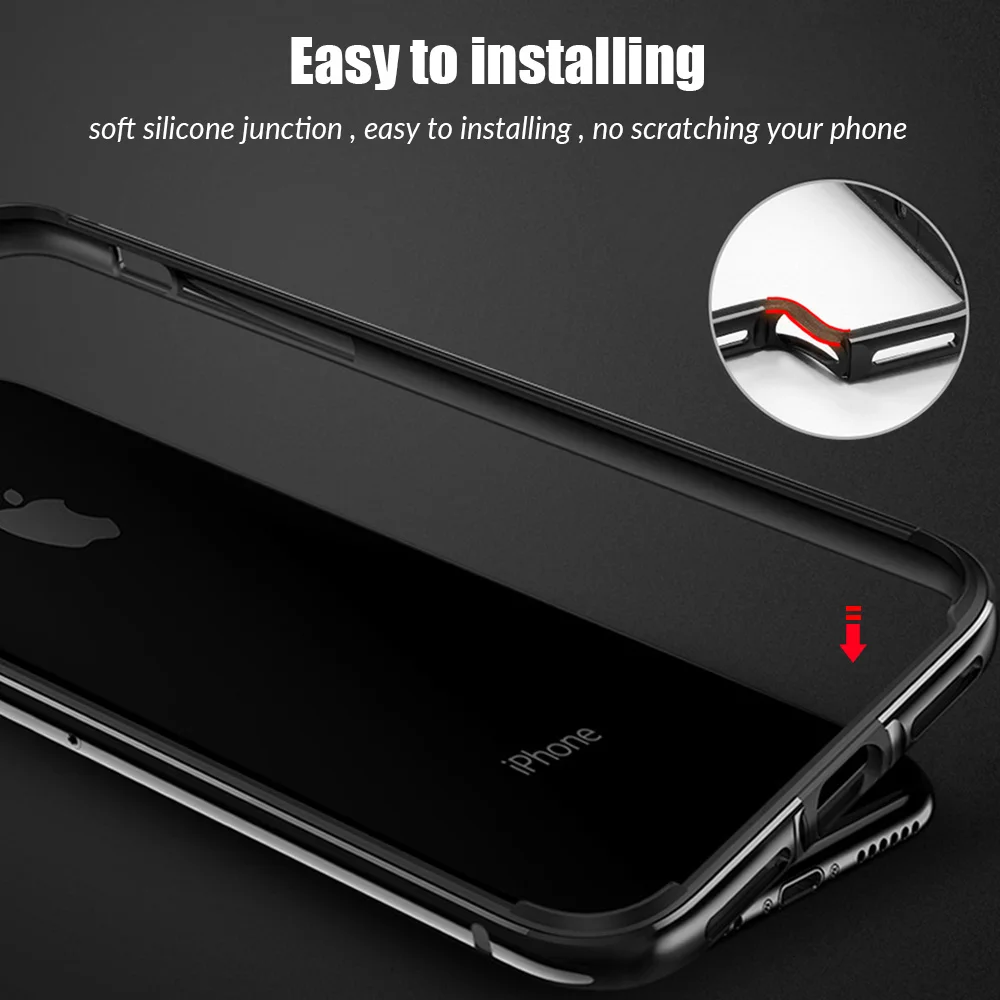 Роскошный металлический бампер для iPhone X XR XS 11 Pro Max алюминиевый ультратонкие