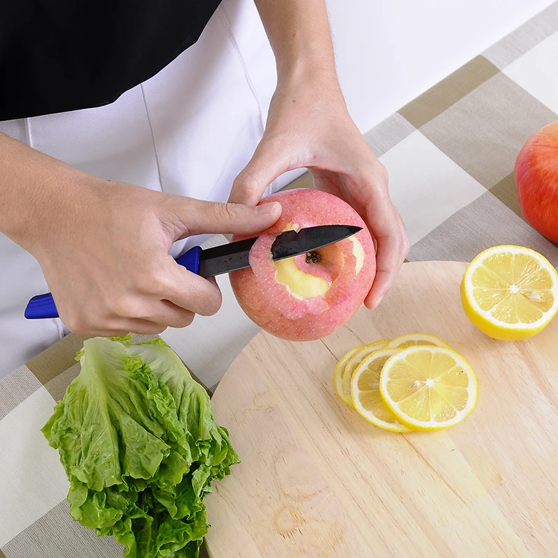 Высококачественный керамический нож Zirconi 4 дюймовый кухонный для фруктов черное