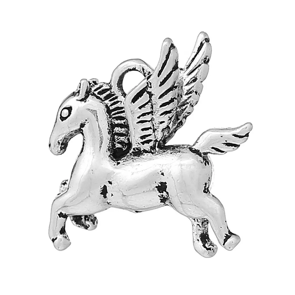 DoreenBeads медные Подвески Pegasus серебряный цвет крыло узор 16 0 мм (5/8 ") x 15 (5/8") 1 шт.