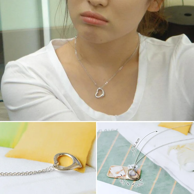 1 шт. цепь в форме сердца ожерелья подвески для женщин мода ювелирных изделий -