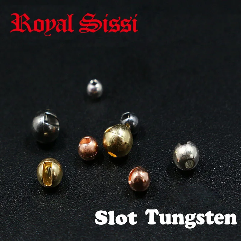 

100pcs/pack electroplating gold/silver color tungsten slotted beads 2mm/3mm/4mm tungsten beadhead jig nymph fly tying materials