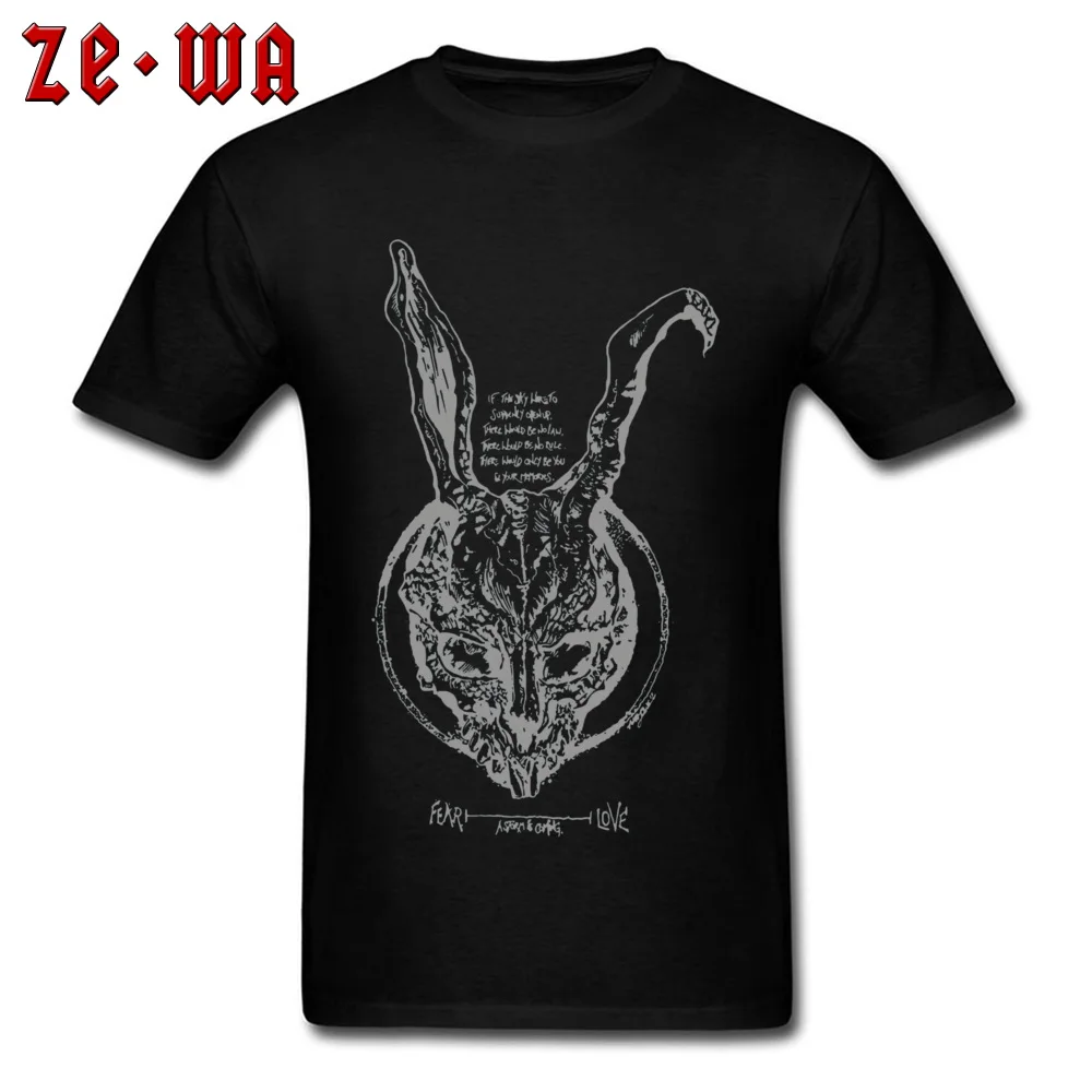 Мужская футболка Donnie Darko черная винтажная хлопковая фильм триллер|Мужские