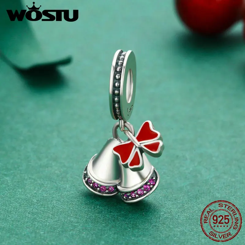 Женские браслеты WOSTU популярные из стерлингового серебра 925 пробы с бусинами и