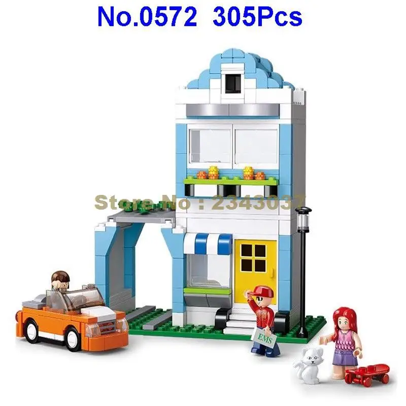 Конструктор Sluban 0572 из 305 блоков Simurban для жилых помещений|building blocks|block blockcity building