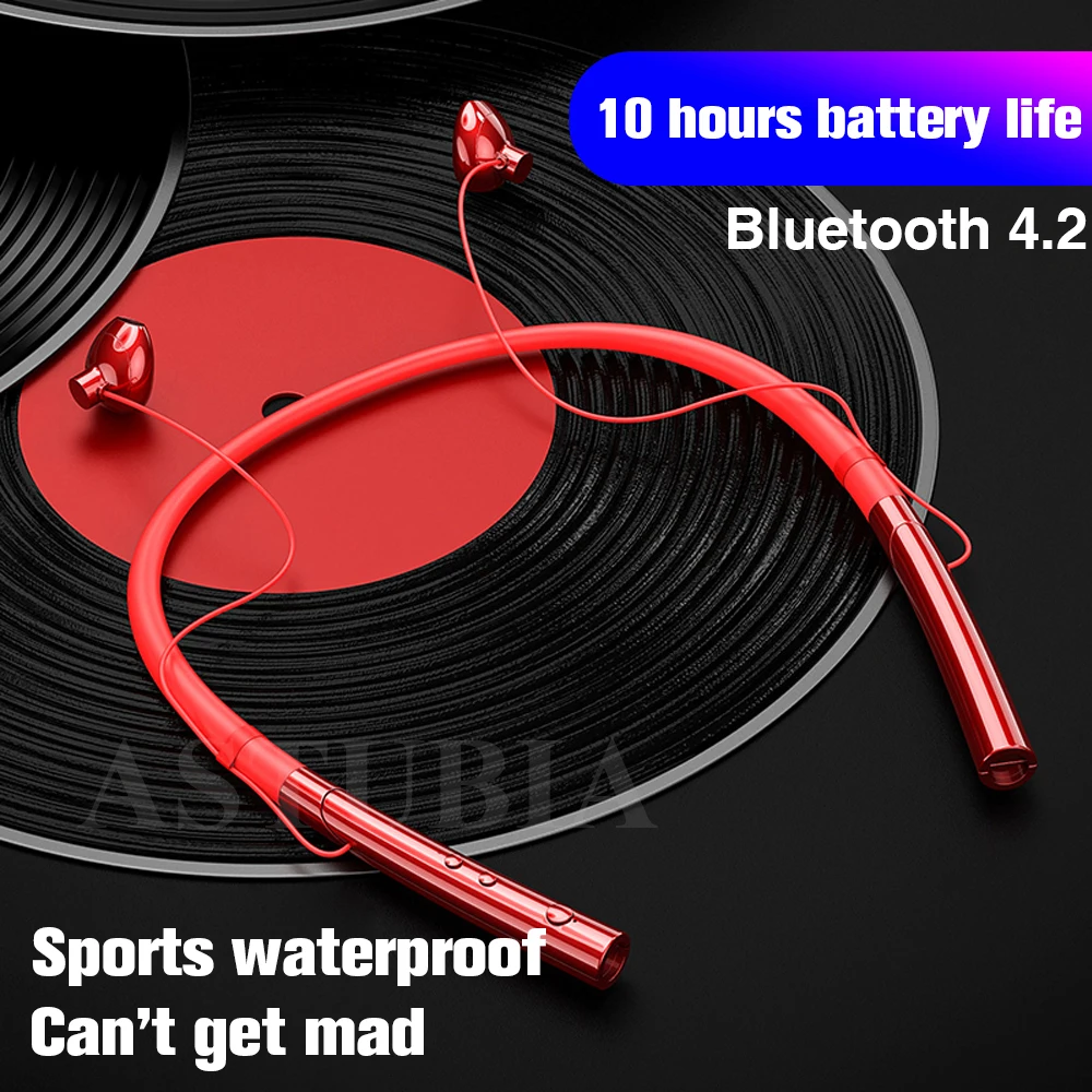 Спортивная Bluetooth-гарнитура наушники для телефона V5.0 стерео с шейным ободом