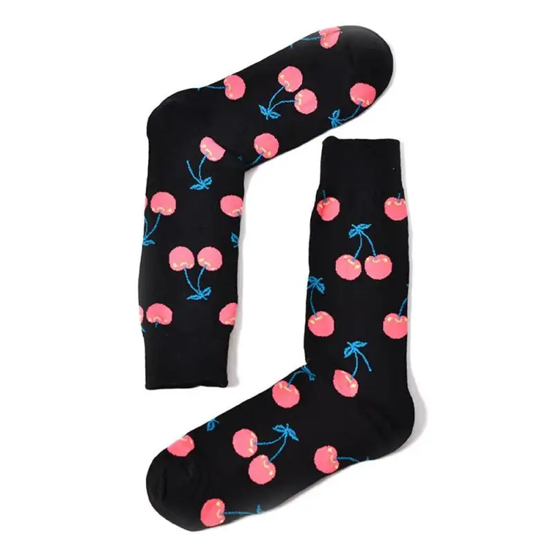 Забавные хлопковые носки с принтом фруктами Happy sock для Для женщин мужчин осень 2017