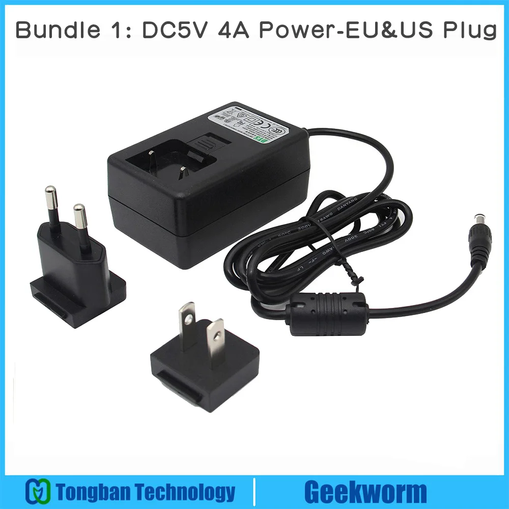Power EU and US Plug DC 5V 4A Мощность адаптер с EU/US/UK Plug DC5.5x2.5 Питание для NVIDIA Jetson нано комплект разработчика - Цвет: Power EU and US Plug