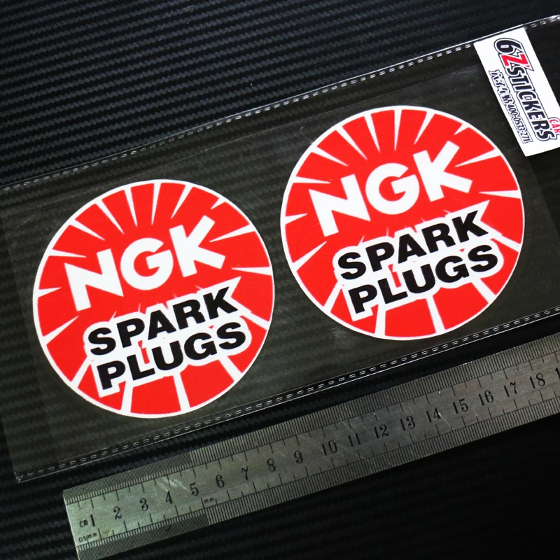 

2 шт., светоотражающие наклейки sixsub для свечи зажигания NGK Japan JDM, наклейки для мотоцикла