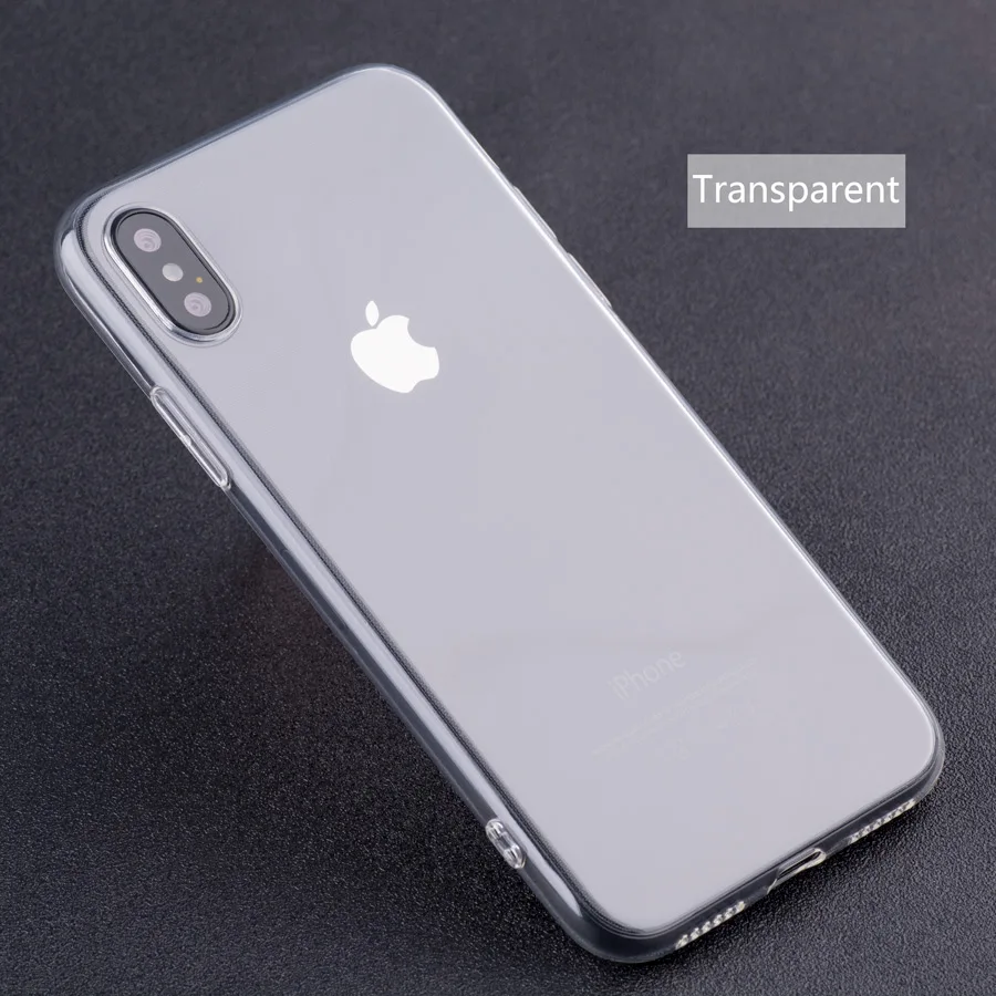 Прозрачный IQD для iphone X, 8, 7, 6s, 6 Plus, чехол, прозрачный, тонкий, мягкий, TPU, защитный, прозрачный, бампер, чехол для iphone se, 5, 5s, xs max, xr x - Цвет: Прозрачный