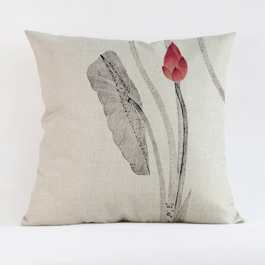 Квадратная китайская чернильная картина 18 дюймов Азиатский декоративный стиль