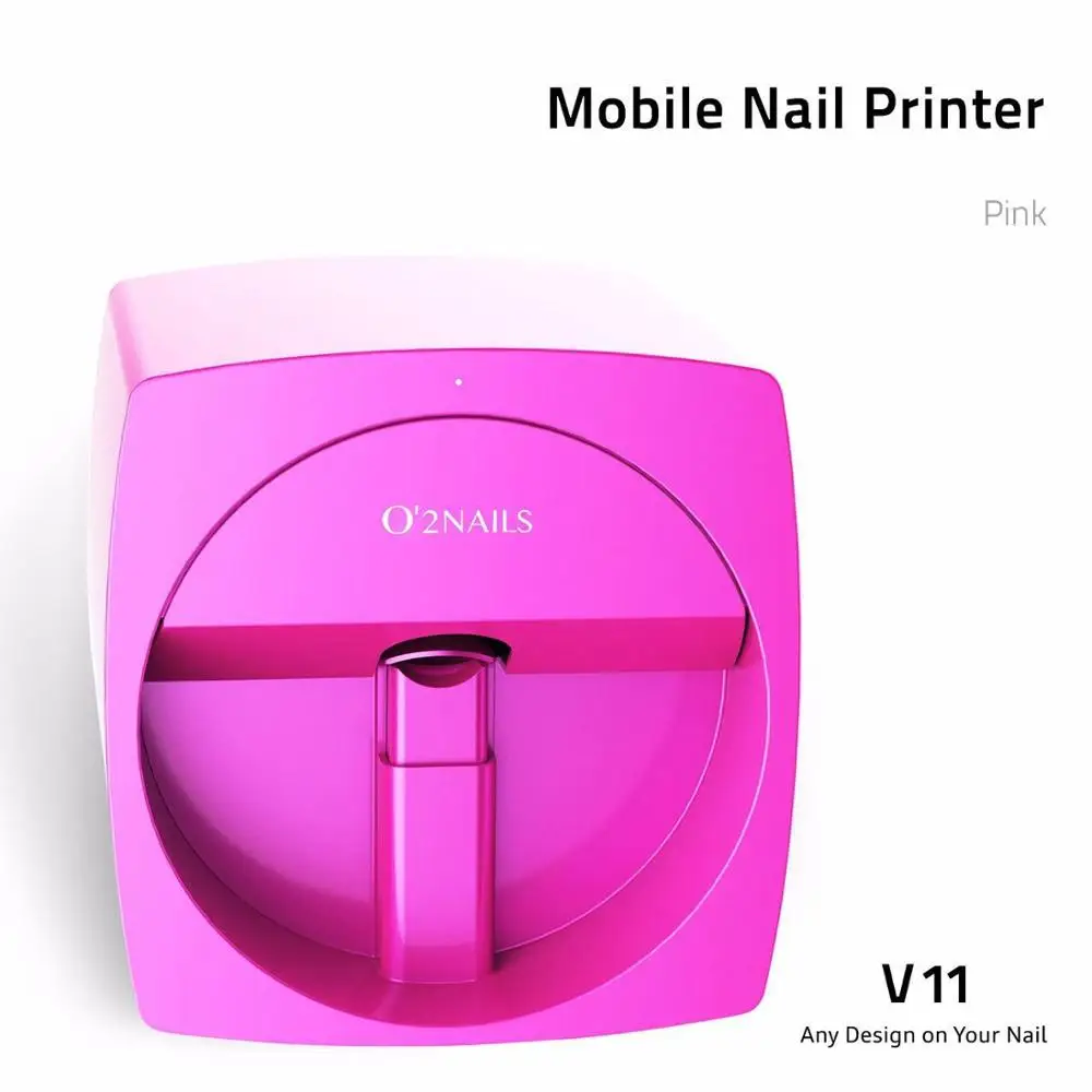 O2NAILS автоматическая живопись ногтей легко все-Интеллектуальные 3D принтеры для маникюра Wifi принтер для ногтей оборудование для маникюра - Цвет: Rose Red