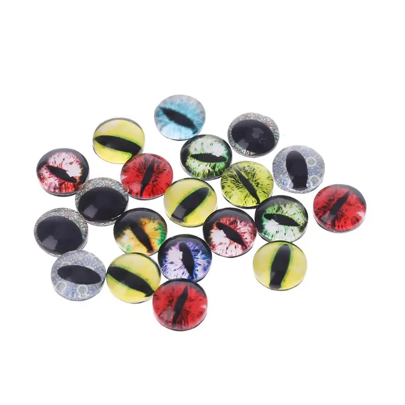 

10 Pairs Glass Doll Eyes Animal Handmade 8/12/18mm DIY Crafts Eyeballs For Dinosaur Eye