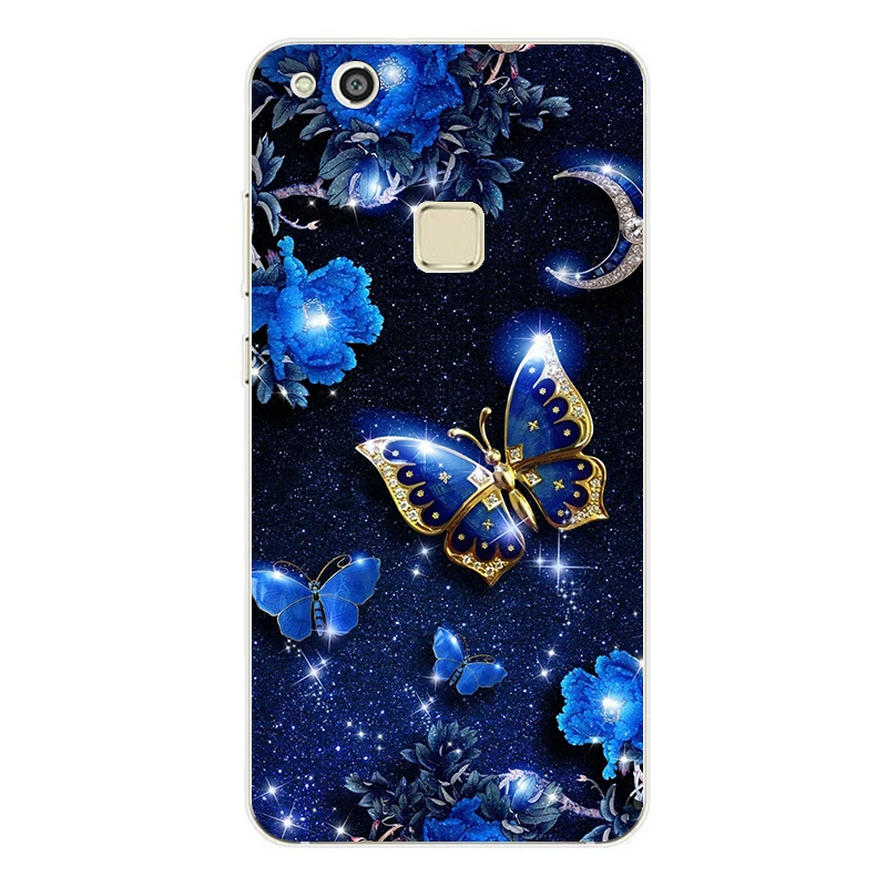 Soft Silicone Case for Huawei P 10 Lite Cute Printing Painted Back Cases Cover FOR Coque P10 lite 5.2&quot Bumper Capa |