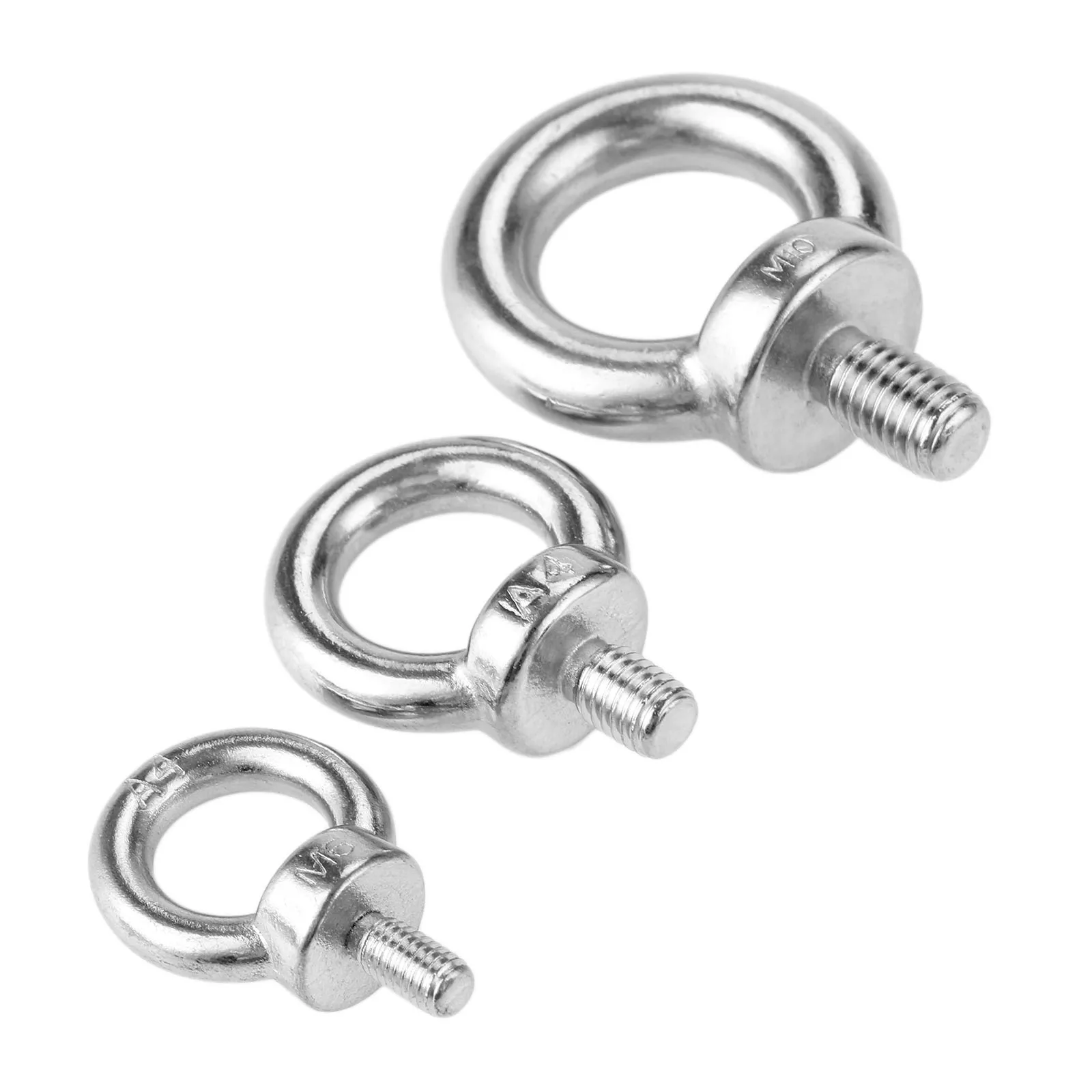 

1Pc M6/M8/M10 316 Stainless Steel Eyebolt Lifting Eye Bolts Ring Screw Loop Hole Bolt with Nuts For Cable Rope Lifting